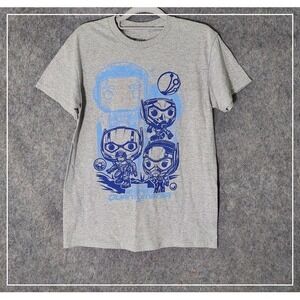 Funko Men Shirt S Gray Antman Wasp Ant-Man Swap Quantumania Graphic Short Sleeve